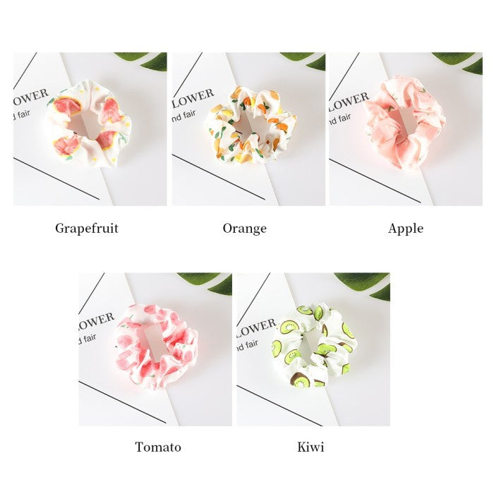 Scrunchie Ikat Rambut Katun Warna Kunciran Rambut Ikat Rambut Wanita