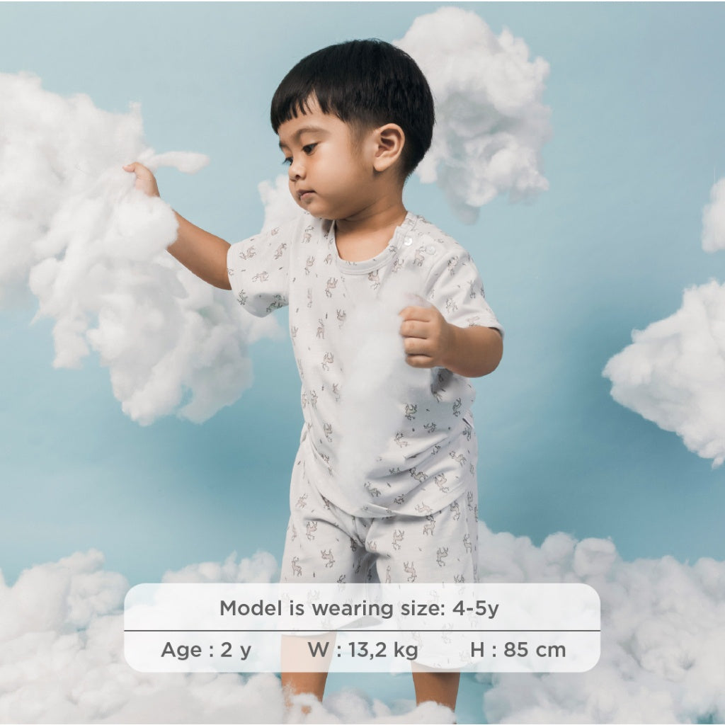 Little Palmerhaus - Little Wear Shoulder Button Short Set 20.0 (Setelan Anak)
