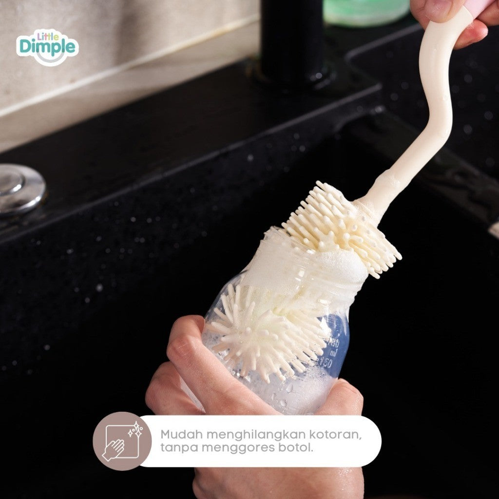 Little Dimple 3in1 Premium Silicone Bottle Brush Sikat Botol Silikon