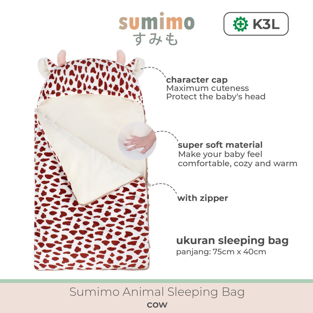 Sleeping Bag Baby Animal Character Selimut Bayi Super Soft By Sumimo