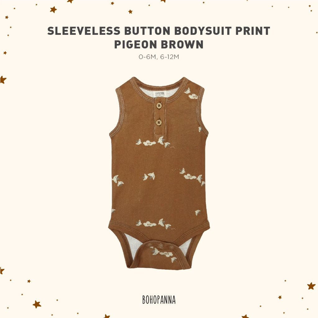 BOHOPANNA - SLEEVELESS BUTTON BODYSUIT PRINT - Jumper Bayi