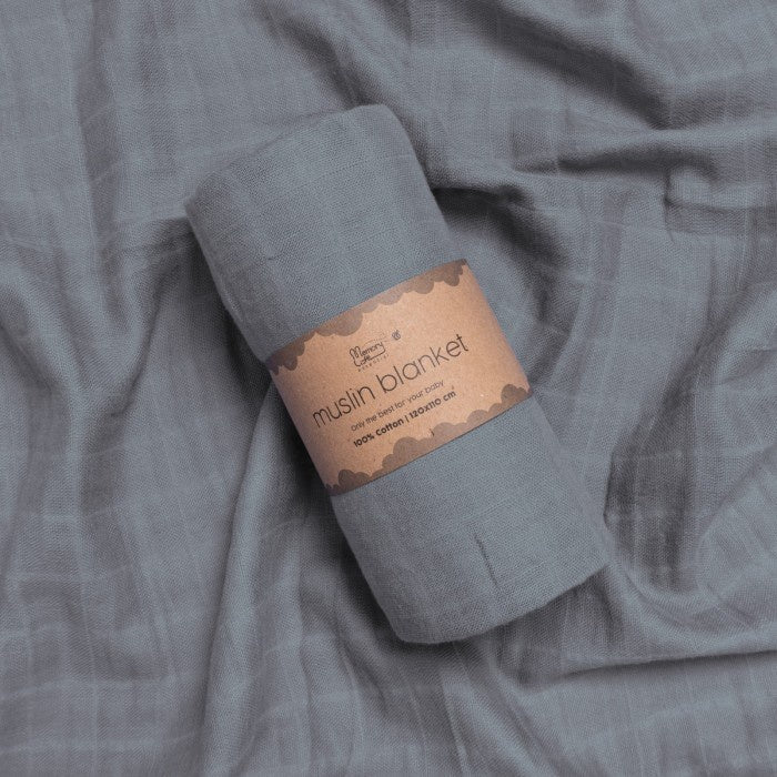 MemoryLife - Premium Plain Muslin Baby Blanket Swaddle | Kain Bedong