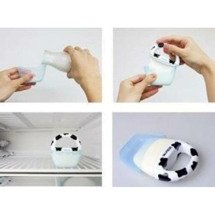 Kidsme moo moo icy teether gigitan bayi soothing relief baby ice maker