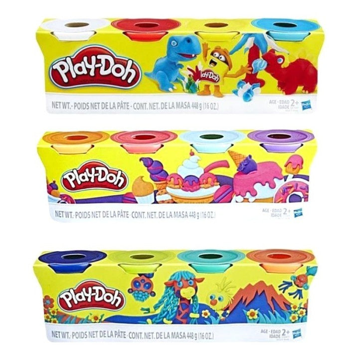 Play Doh Playdoh Starter Set 4 Pack 16 Oz Colors, Sweet, Wild