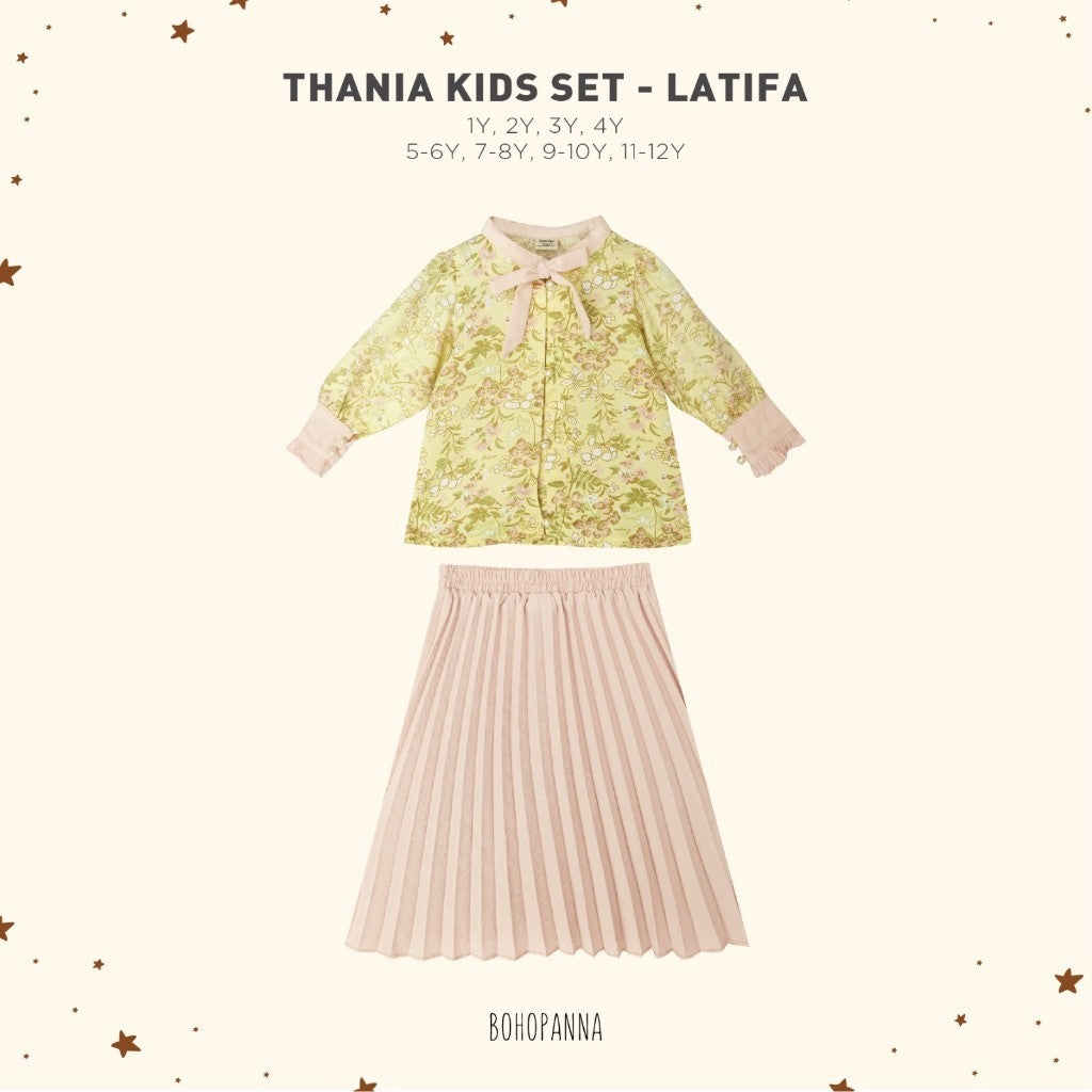 BOHOPANNA - RAYA COLLECTION 2025 - THANIA KIDS DRESS - Setelan Bayi Perempuan - Baju Muslim - Baju Raya