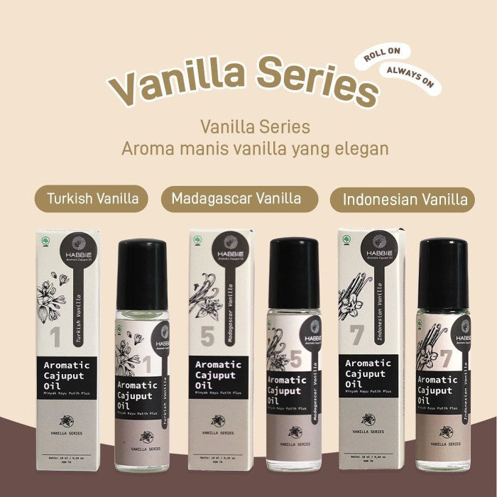 Habbie Aromatic Roll On Minyak Kayu Putih 10ml Saffron Vanilla