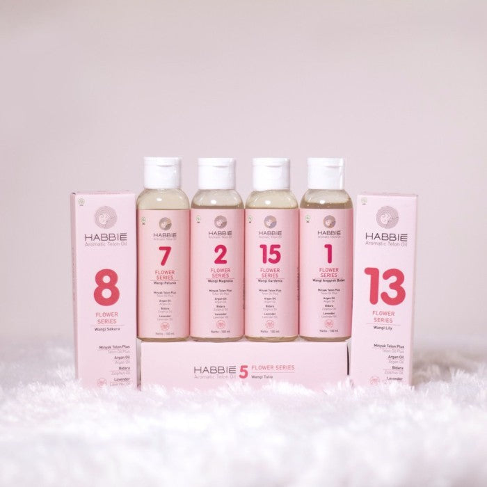 Habbie Aromatic Minyak Telon Oil Flower Series 100ml
