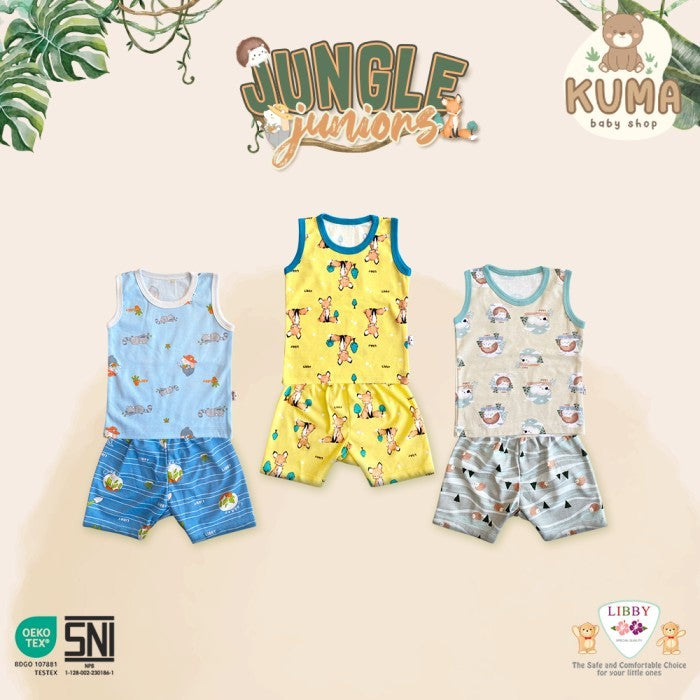 LIBBY Setelan Oblong Kutung Motif Jungle Juniors (1 stel)