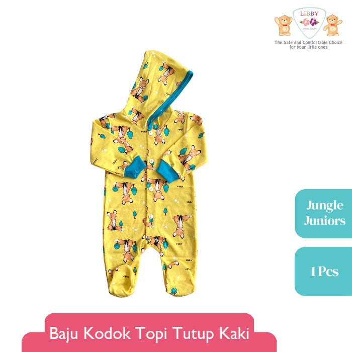 LIBBY Jungle Juniors Baju Kodok Panjang Tutup Kaki Pakai Topi (1pcs)