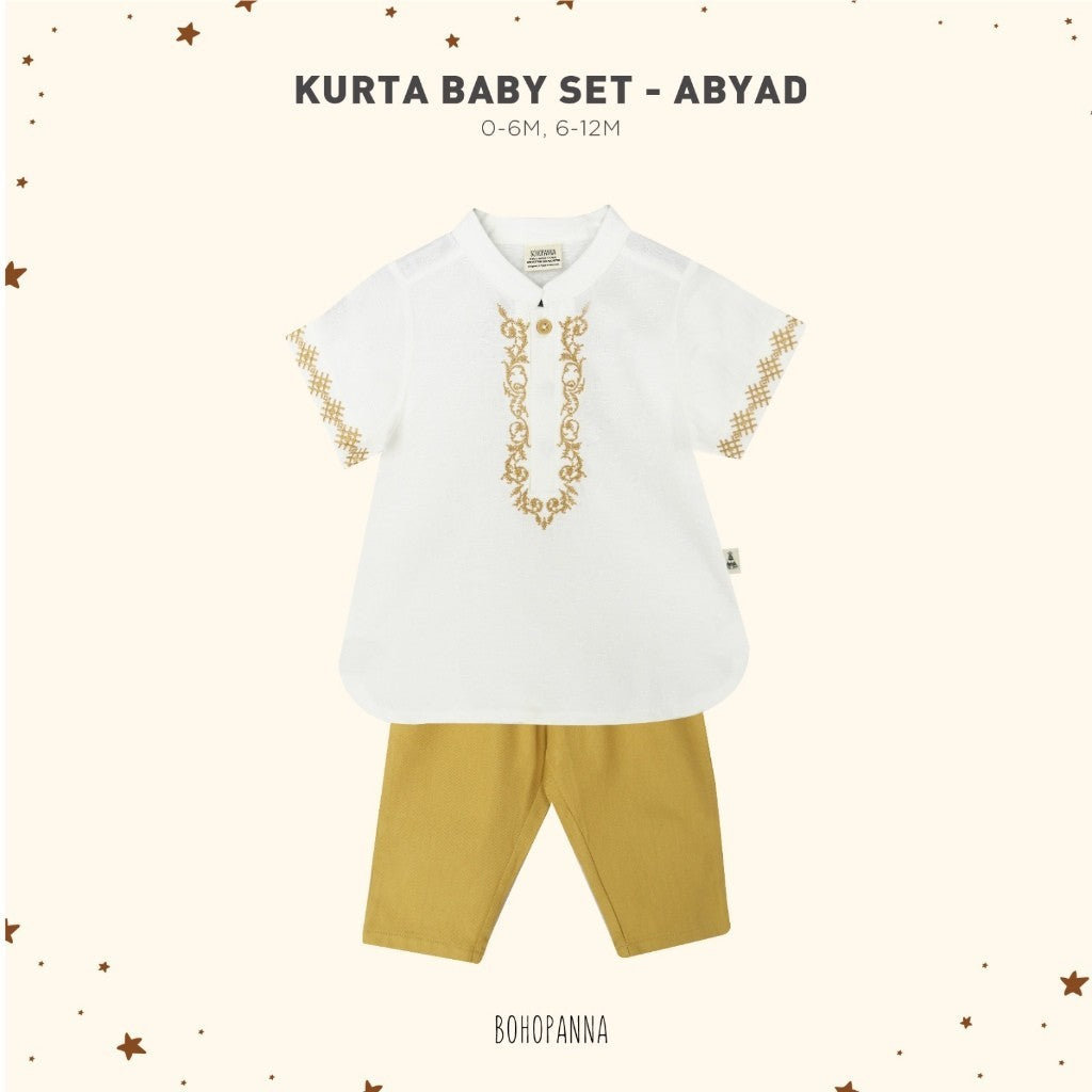 BOHOPANNA - RAYA COLLECTION 2025 - KURTA BABY SET - Setelan Baju Bayi - Baju Muslim - Baju Raya