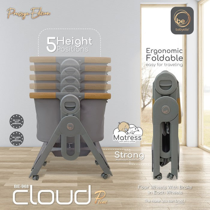 Box Bayi Babyelle PRESTIGE BE 968 CLOUD PLINE Bedside Baby Crib