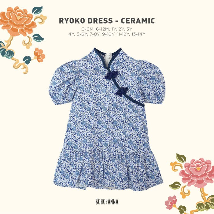 BOHOPANNA - RYOKO DRESS - Baju Imlek Anak Perempuan CNY Chinese New Year