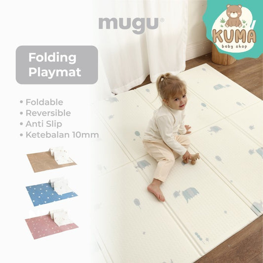 MUGU Folding Playmat - Matras Bayi Karpet Lipat Anak - Hearts