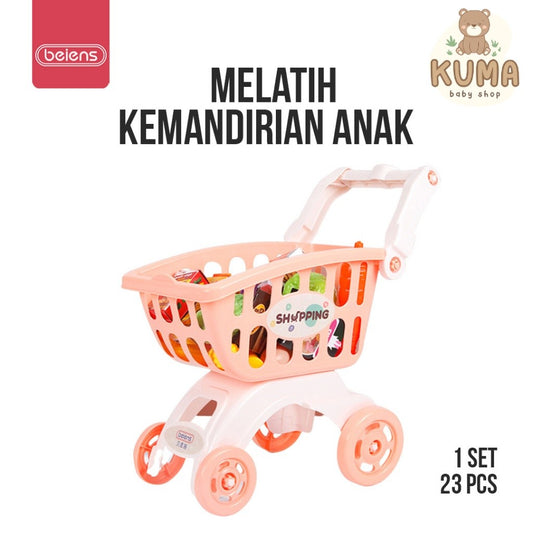 Beiens Shopping Cart Toy Trolley Mainan Keranjang Belanja Anak