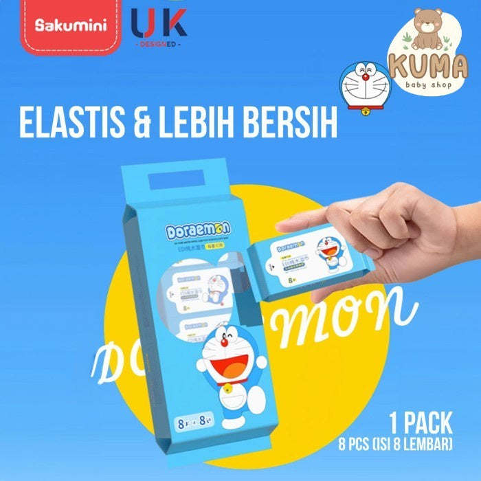 SAKUMINI DORAEMON TISU BASAH BAYI WET TISSUE BABY WIPES HAND MOUTH