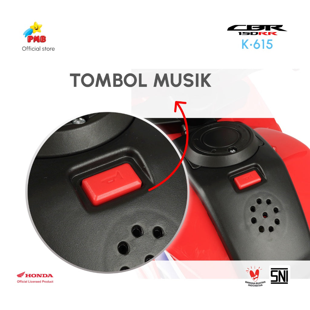 Mainan Anak Motor FOOT TO FLOOR CBR 150RR K615  - PMB TOYS