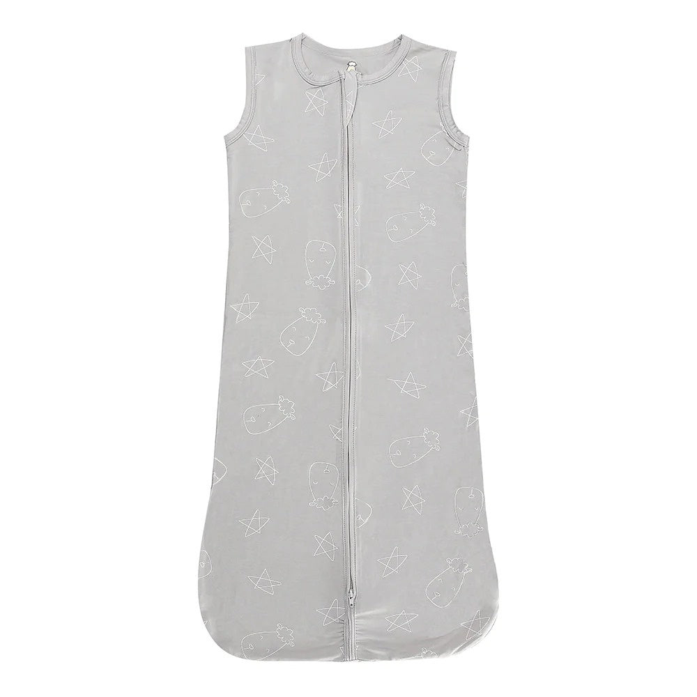 Baabaasheepz Wearable Blanket Zip Cute Big Star & Head / Selimut Bedong Instan Anak GREY
