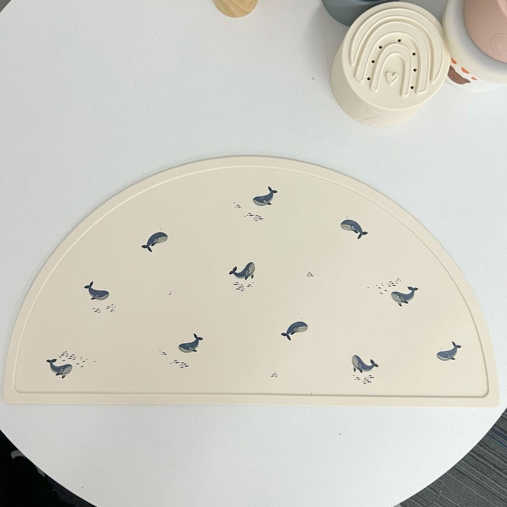 Kuma Bear Silicone Bib & Placemat Place Mat Alas Makan Celemek Makan