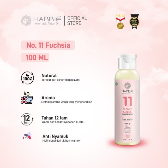 Habbie Aromatic Minyak Telon Oil Flower Series 100ml