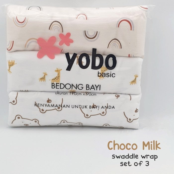 MIXED PACK YOBO Baby Swaddle Wraps Set of 3 | BEDONG BAYI x 3pcs NEW