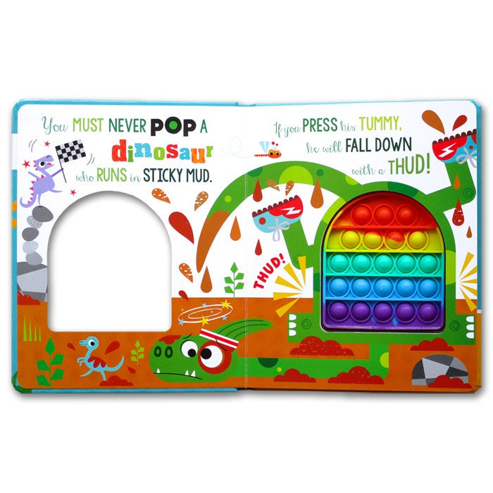 Never Pop a Dinosaur & Unicorn! Pop It Sensory Play board book