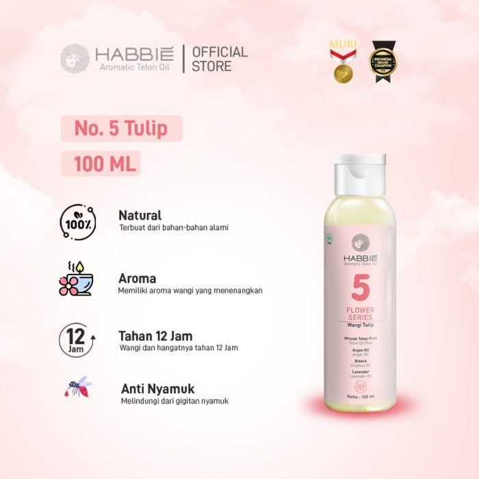Habbie Aromatic Minyak Telon Oil Flower Series 100ml
