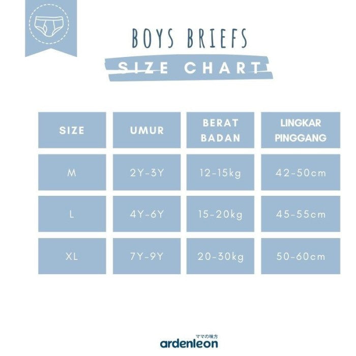 ARDENLEON Boys Briefs (3 pcs) Celana Dalam Anak laki laki