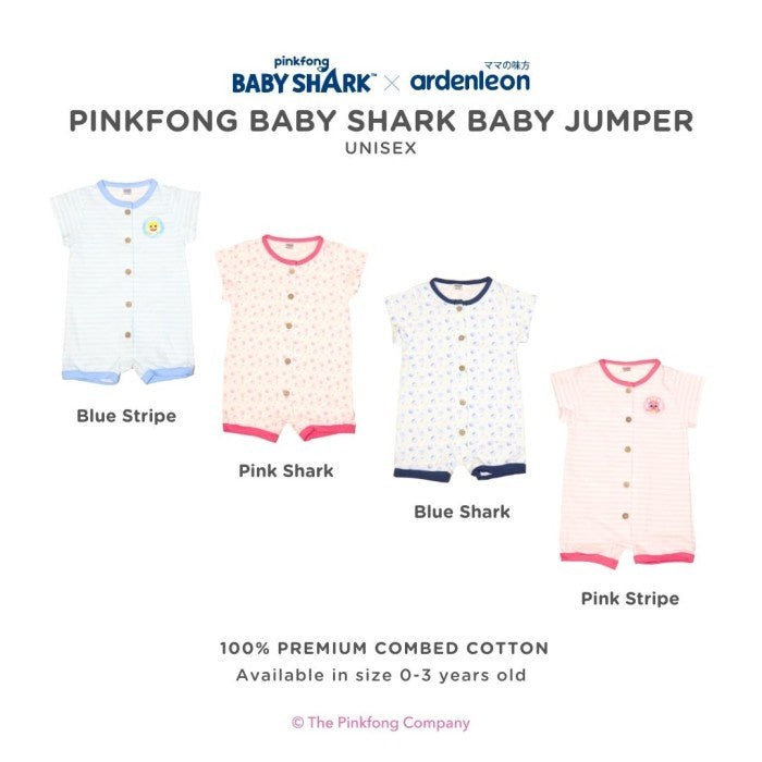 ARDENLEON Jumper Bayi Pinkfong Baby Jumper Baju Anak Bayi Shark