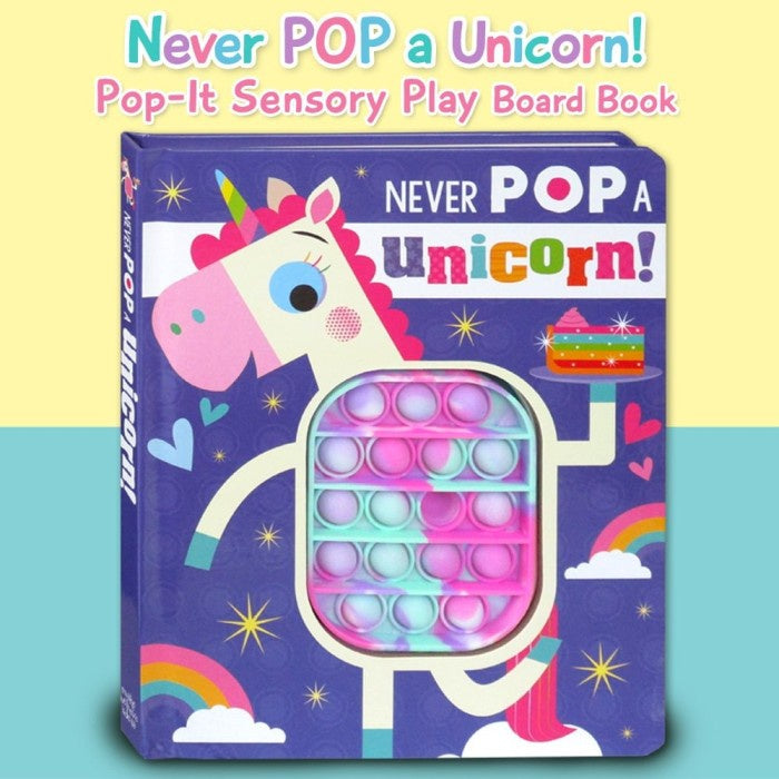 Never Pop a Dinosaur & Unicorn! Pop It Sensory Play board book