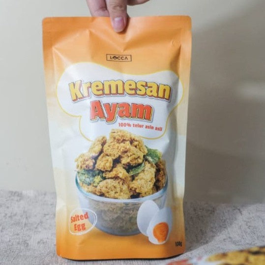 Locca Kremesan Ayam Original / Salted Egg Snack Cemilan Anak
