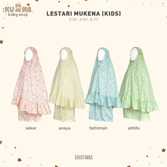 BOHOPANNA - RAYA COLLECTION 2025 - LESTARI MUKENA - Mukena Kids & Mom