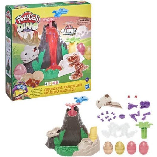 PlayDoh Slime Dino Crew Lava Bones Island Playset