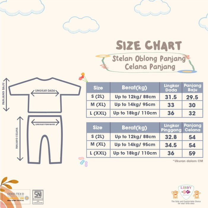 LIBBY Setelan Oblong Panjang Motif Jungle Juniors (1 stel)