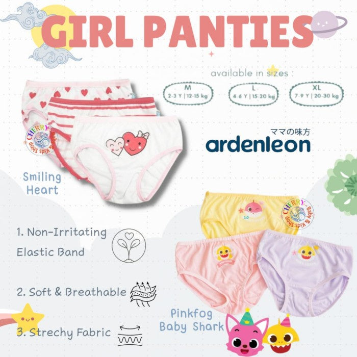 Ardenleon Girls Panties 2-9 Tahun Celana Dalam Anak Perempuan