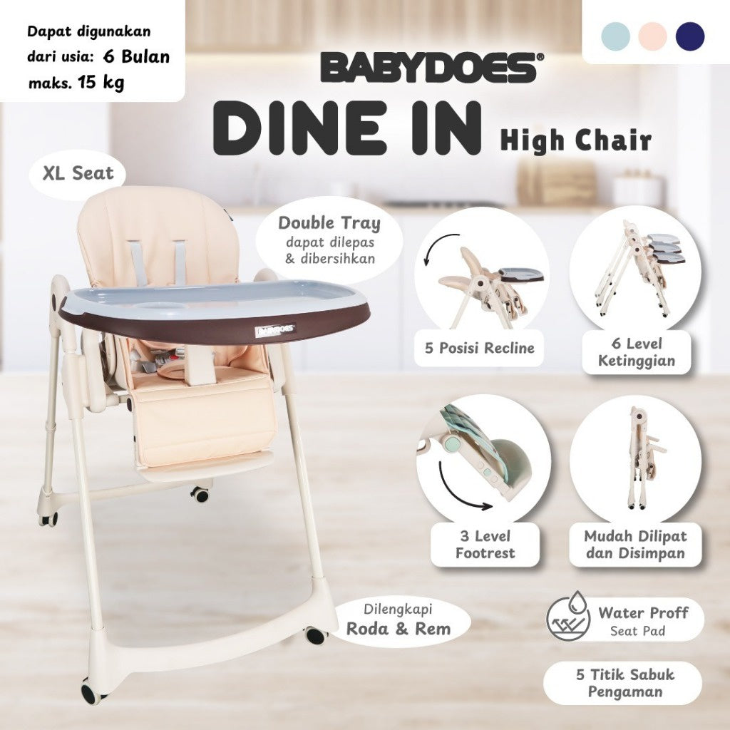 High Chair Babydoes Dine In / Kursi makan Bayi 60293 SY CH