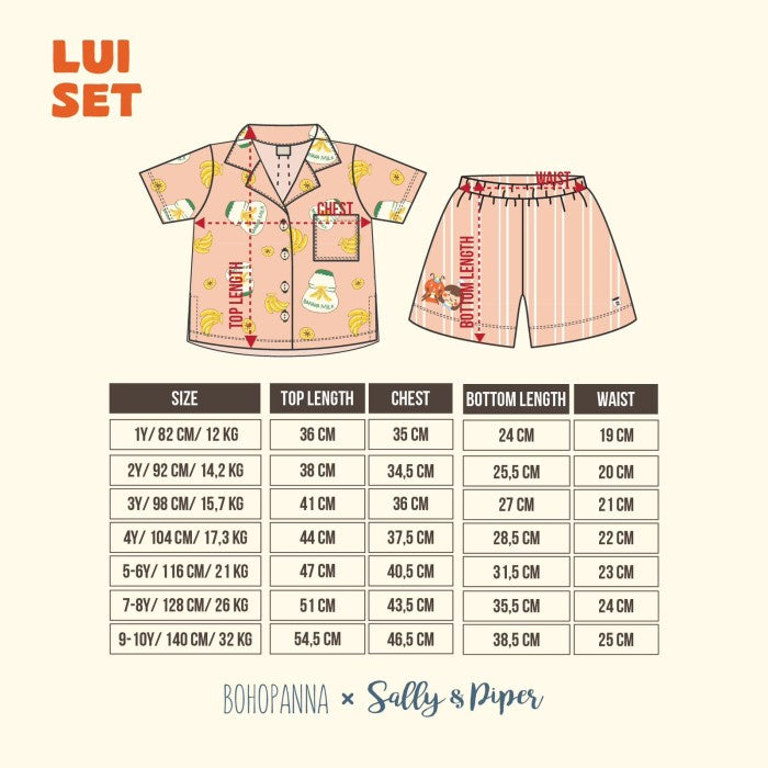 BOHOPANNA - BOHOPANNA X SALLY & PIPER - LUI SET - Setelan Anak