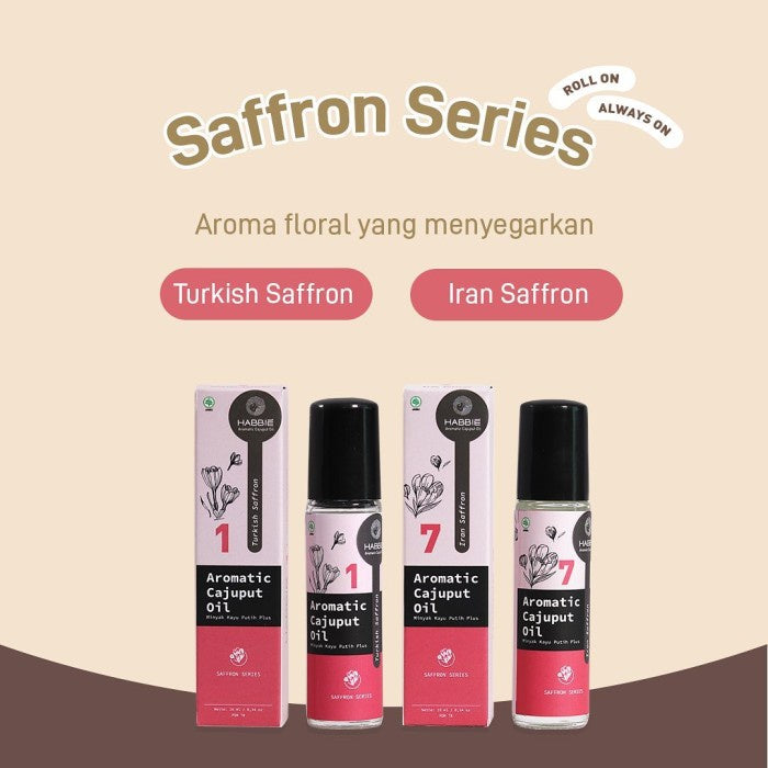 Habbie Aromatic Roll On Minyak Kayu Putih 10ml Saffron Vanilla