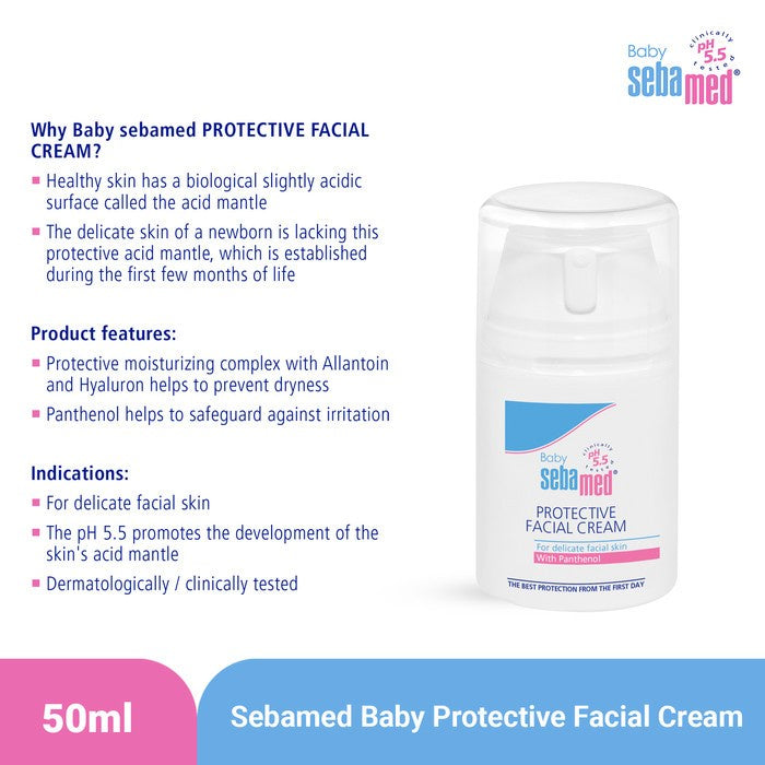 Sebamed Baby Protective Facial Cream 50ml Lotion Ruam Wajah Bayi