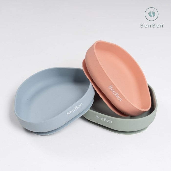 BenBen Minimalist Silicone Suction Plate Piring Mpasi Anak