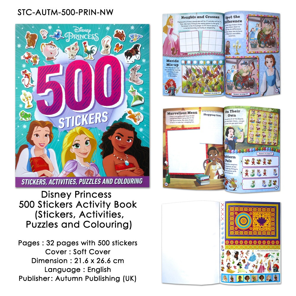 [Autumn] Disney Princess / Marvel Avengers 500 Stickers Activity Book (Stickers, Activities, Puzzles and Colouring)