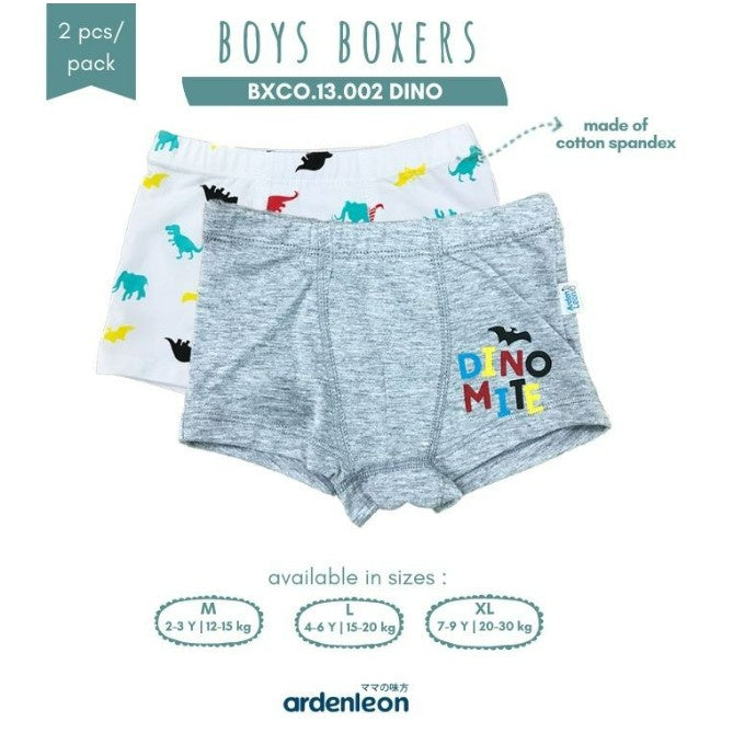 Ardenleon 2pcs Boxer 2-9 Tahun Celana Dalam Anak Laki Laki