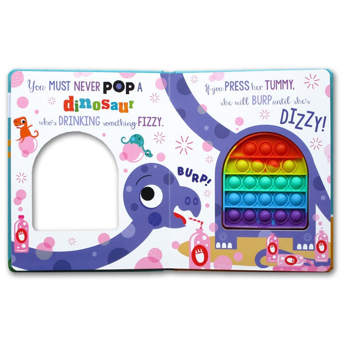 Never Pop a Dinosaur & Unicorn! Pop It Sensory Play board book