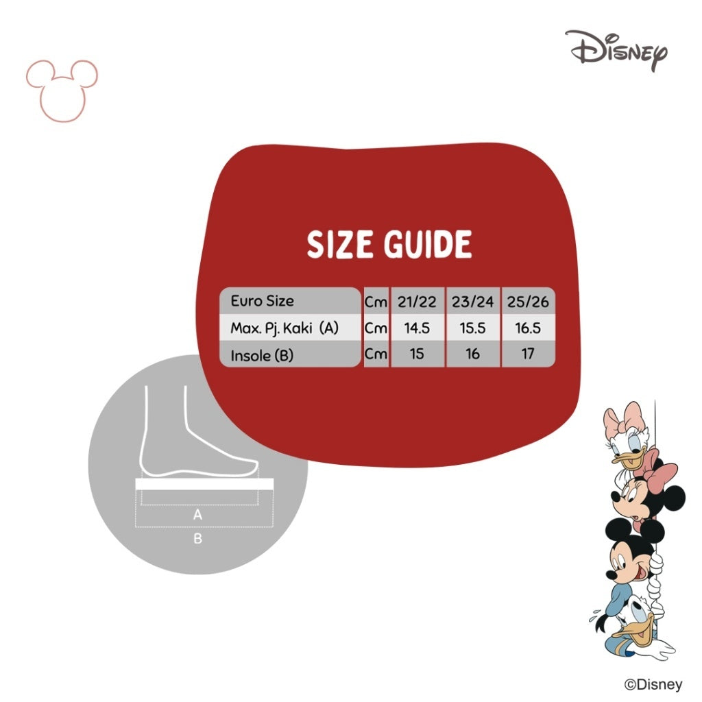 Zuma Baby x Disney Mickey 1 Red, Sandal Jepit Bayi Karet Tali Belakang, Merah
