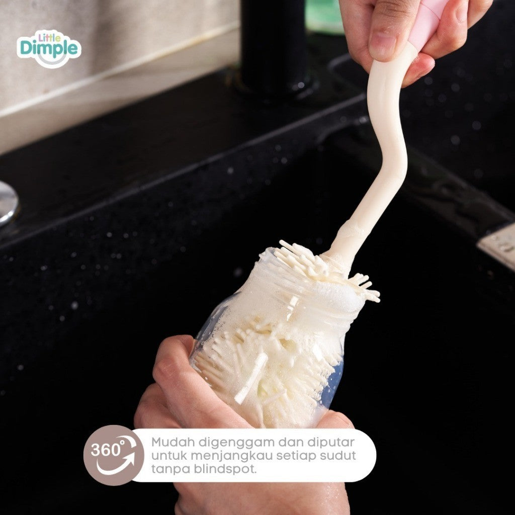 Little Dimple 3in1 Premium Silicone Bottle Brush Sikat Botol Silikon