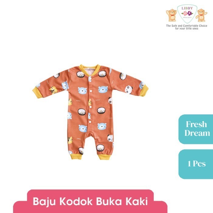 LIBBY Baju Kodok Panjang Buka Kaki Tanpa Topi Fresh Dreams (1 pcs) - Vintage Scene 2