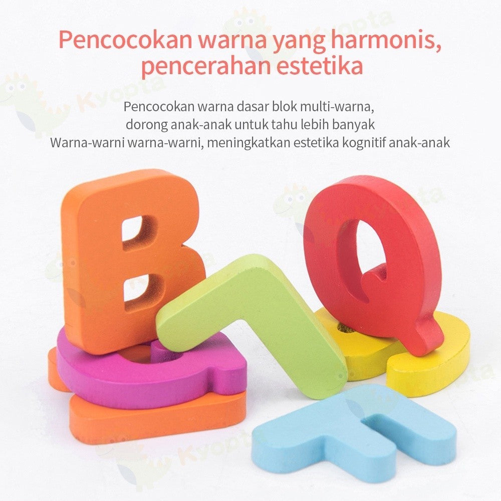 Kyopta  Mainan edukasi anak jigsaw puzzle wooden toys