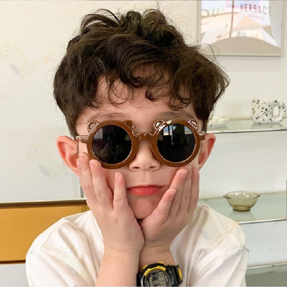 Kyopta Kacamata anak bentuk telinga beruang Kacamata hitam anak import kids sunglasses