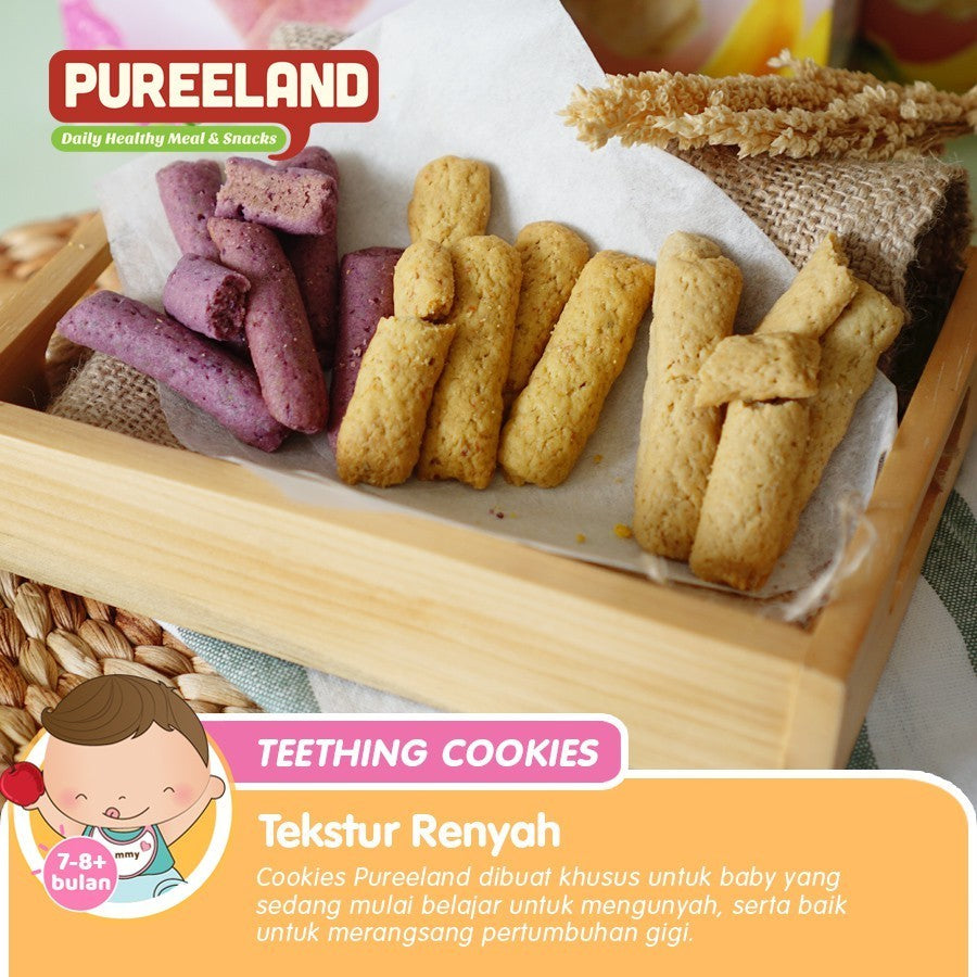 Pureeland Baby Cookies 7 - 8 Bulan  / MPASI Bayi Organik / Makanan Bayi / Snack Bayi / Biskuit Bayi