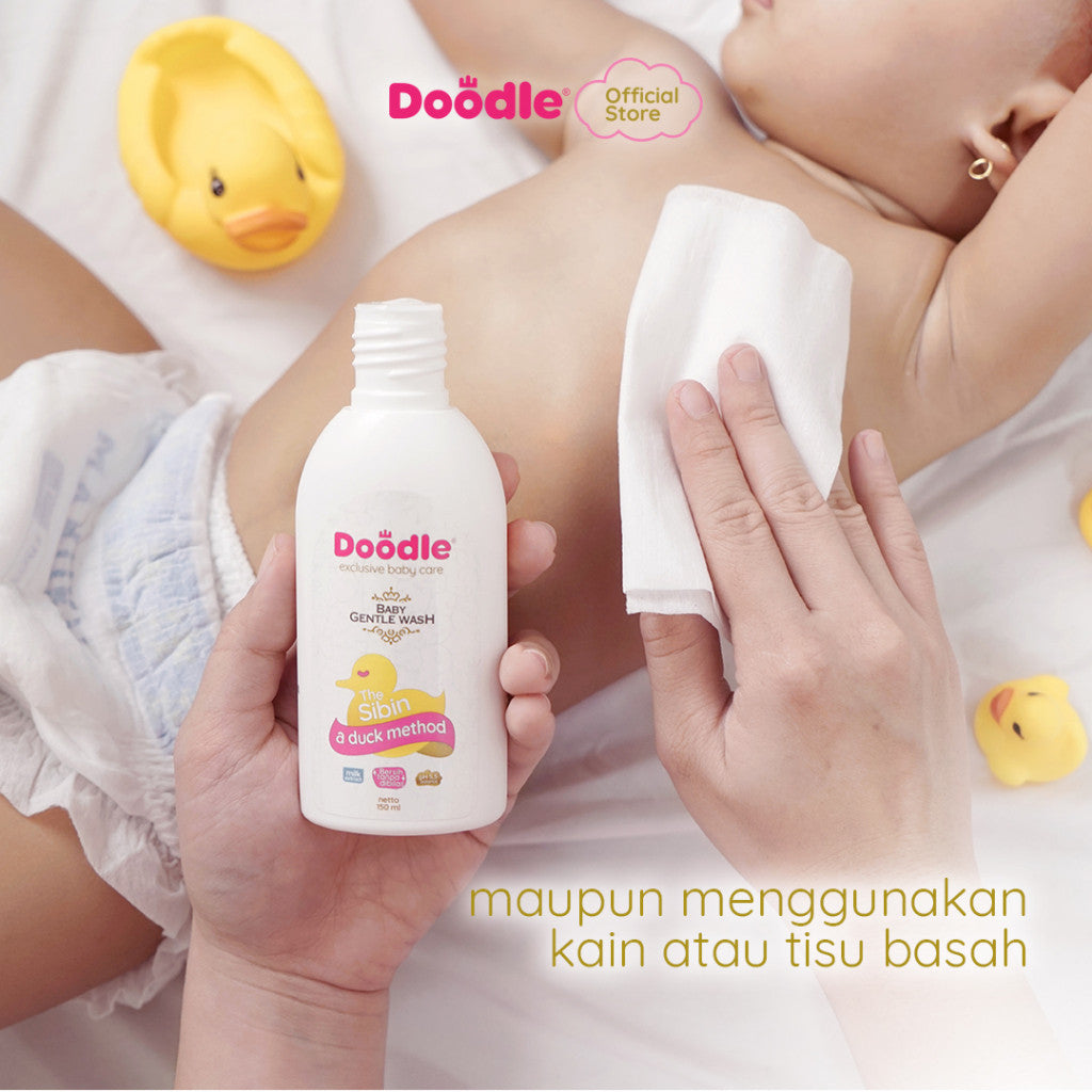 Doodle Baby Gentle Wash (The Sibin: a duck method) | Sabun Mandi Bayi Mandi Biasa dan Mandi Kering (Mandi Bebek) | 150ml