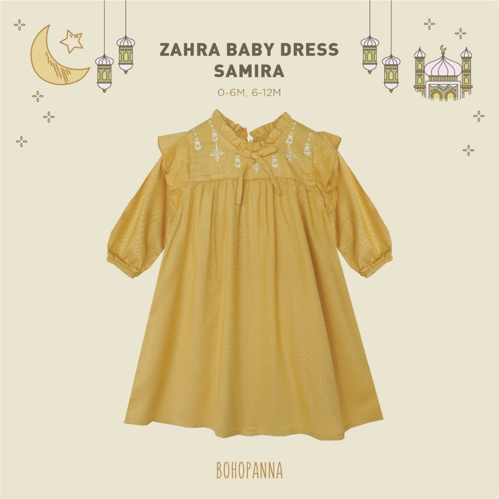 BOHOPANNA - RAYA COLLECTION - ZAHRA BABY DRESS - Dress Muslim Anak - Baju Muslim Anak Perempuan - Dress Anak Perempuan